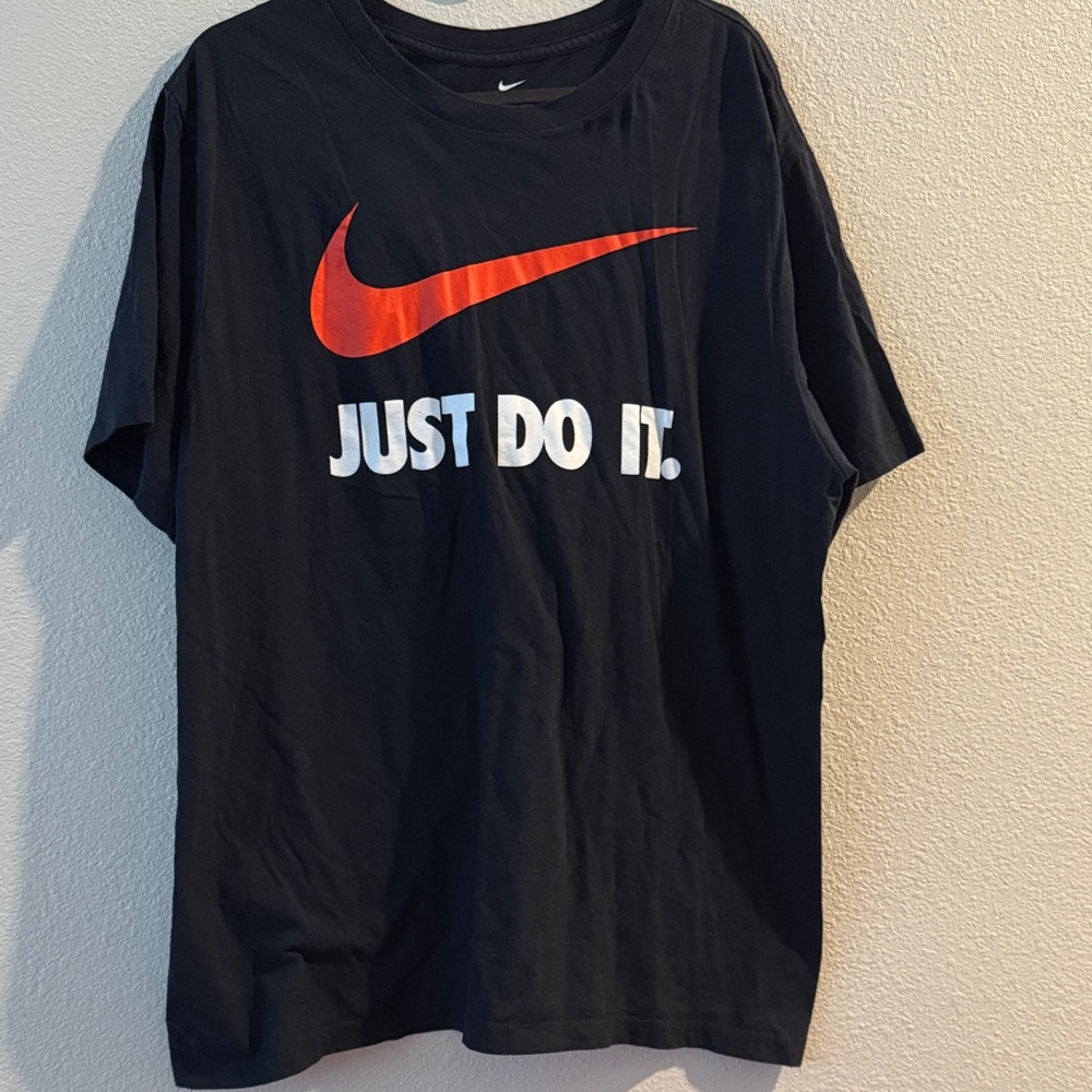 Nike Black Tee with Orange Swoosh